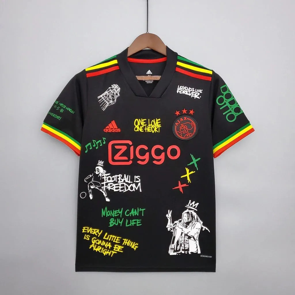 Kit Football Jerseys Ajax New Jersey Bob Marley Ajax 21-22 Adidas